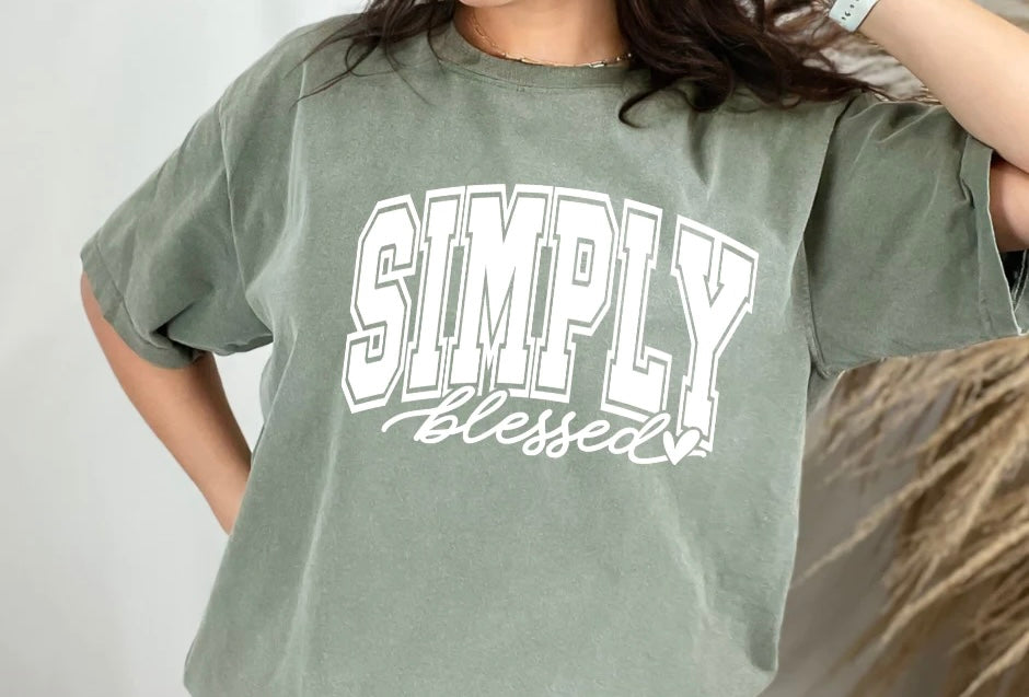 Simply Blessed (Screen Print Transfer)