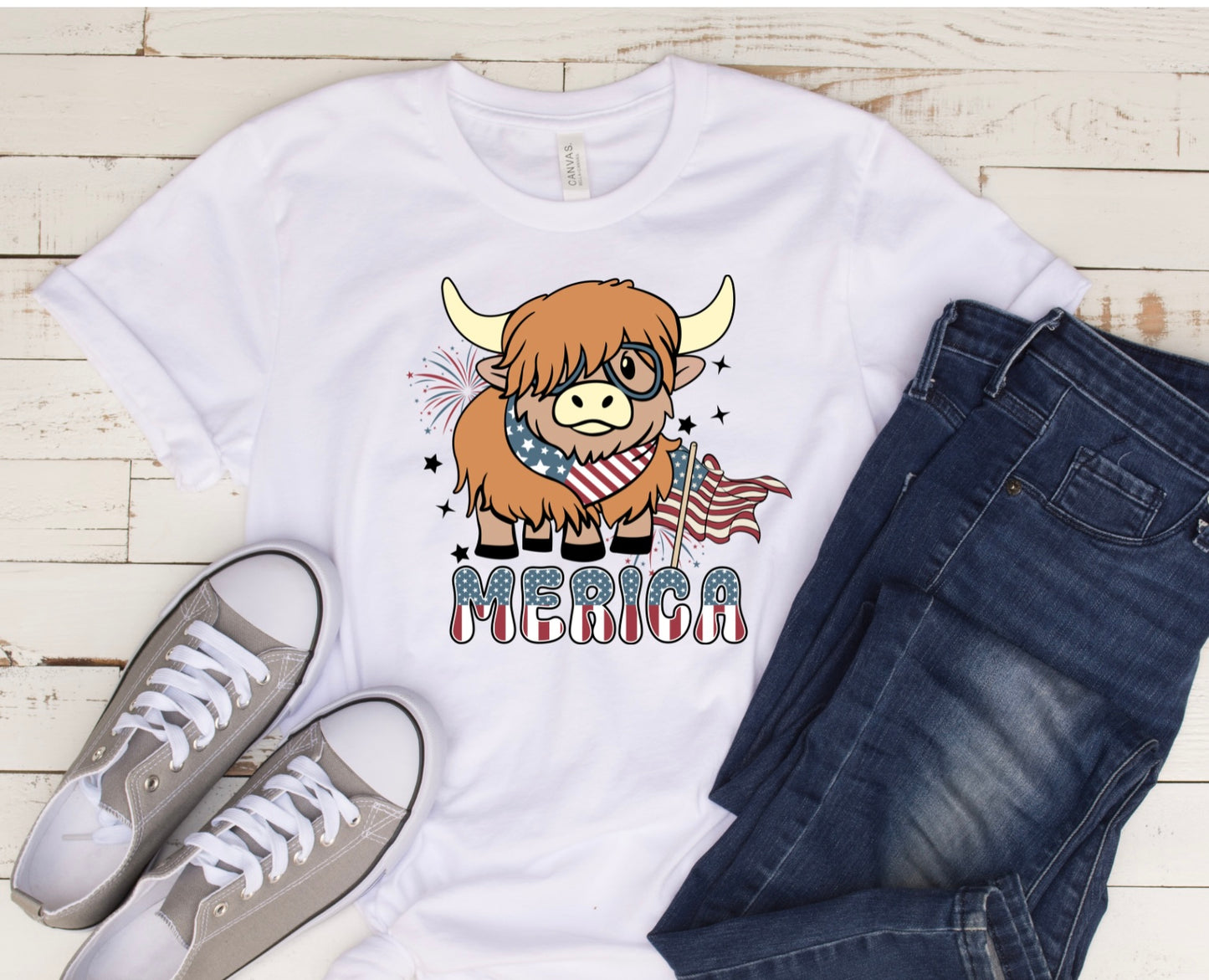 'Merica Cow (DTF Transfer) (Adult)