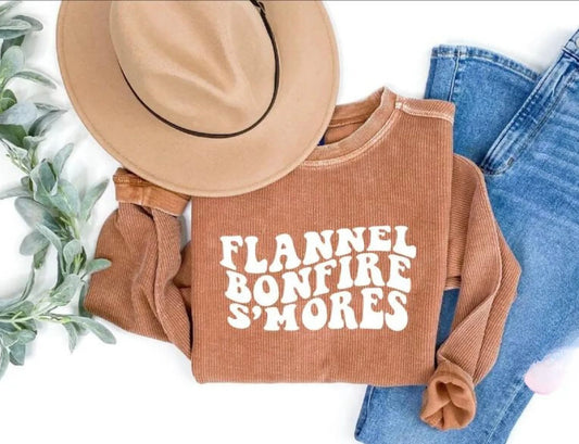 Flannels Bonfires S'mores (Screen Print Transfer)