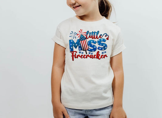 Little Miss Firecracker (Full Color) (Youth) (Screen Print Transfer)