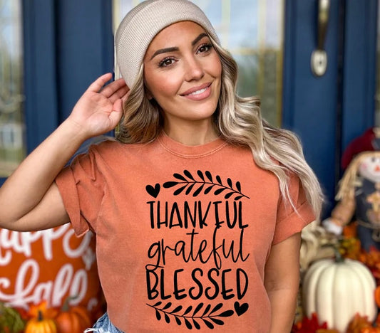 Thankful Grateful (Screen Print Transfer)