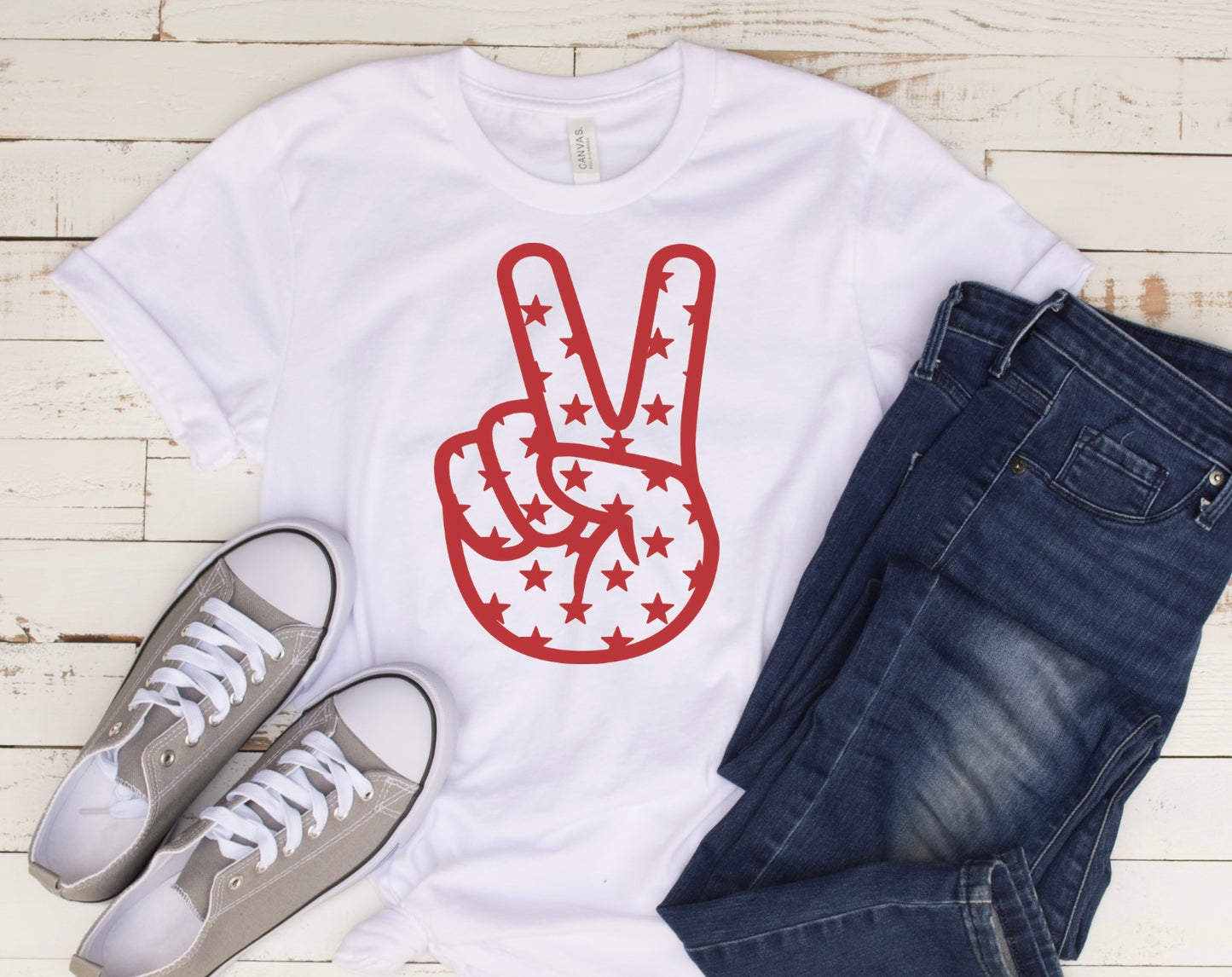 Red Peace Sign (DTF Transfer)