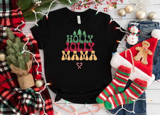 Holly Jolly Mama (DTF Transfer) (Adult)