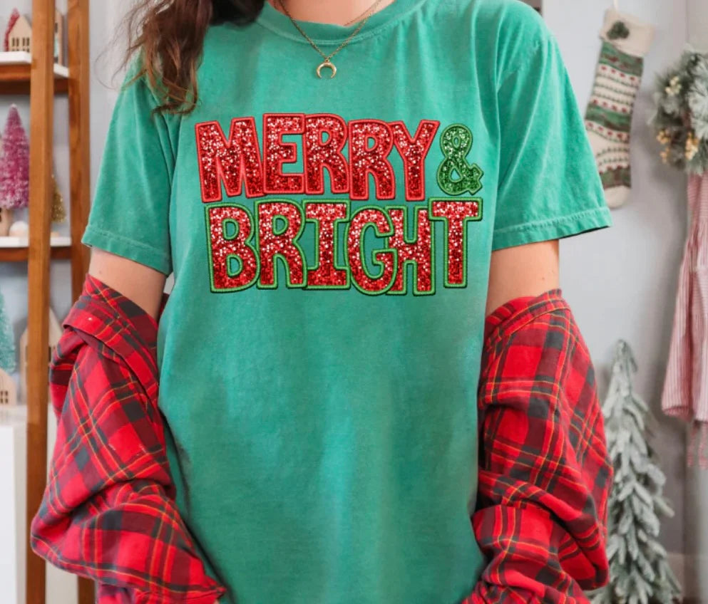 Merry And Bright Faux Glitter (Full Color)