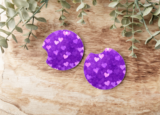 Mini Purple Heart Car Coaster (SUB TRANSFER)