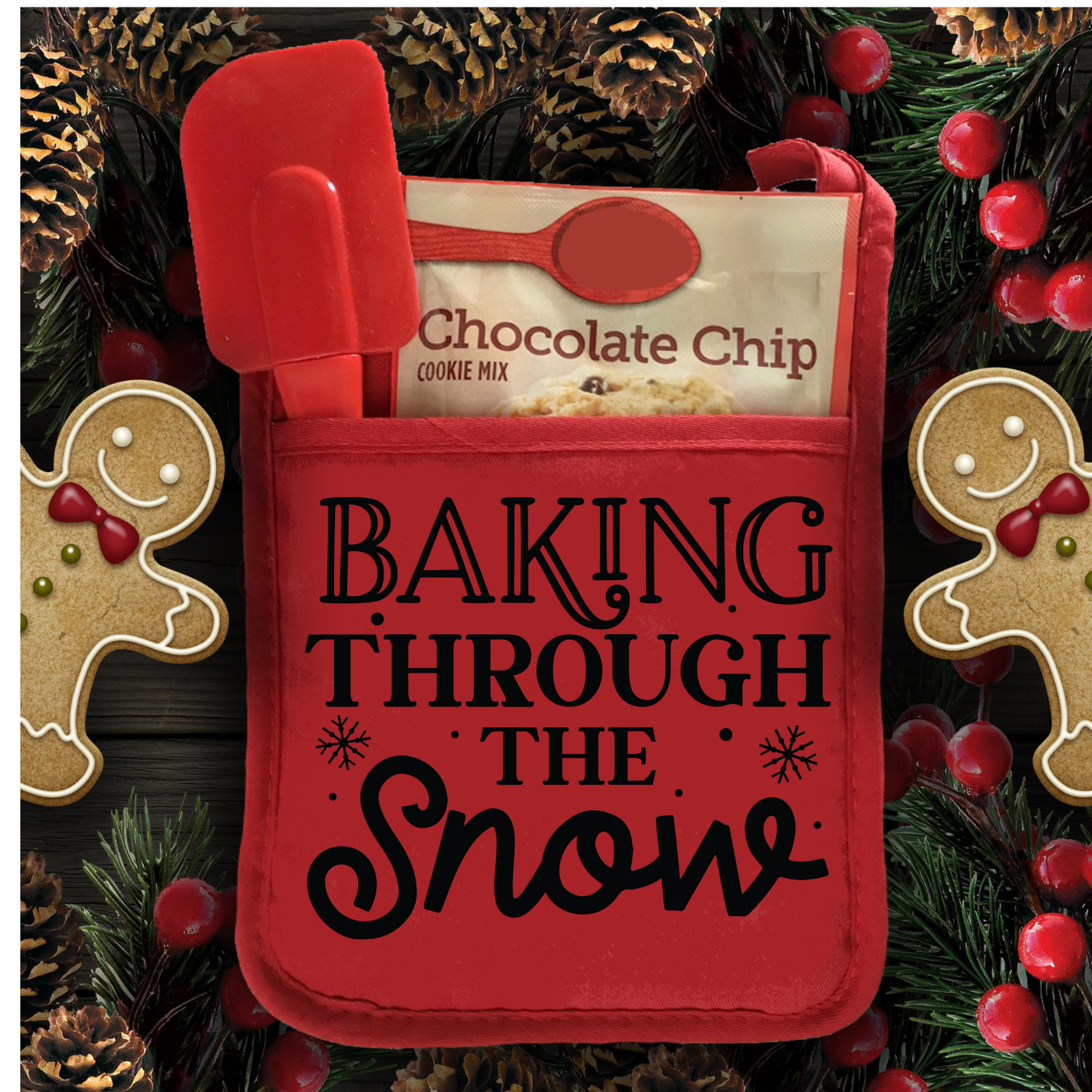 Baking Through The Snow (DTF Transfer) (Pot Holder)