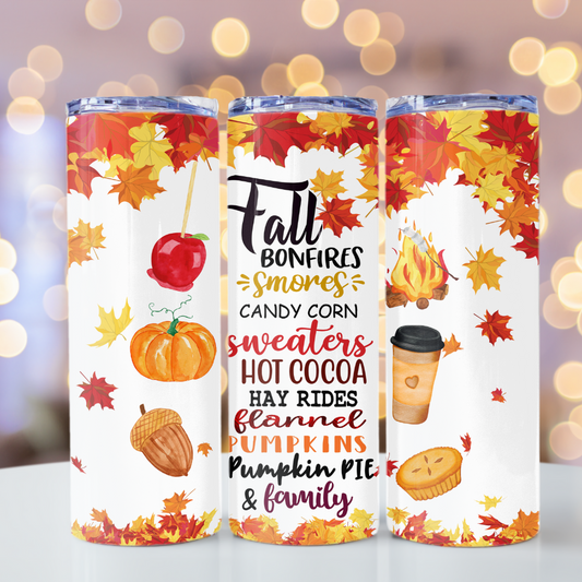 Fall Things (20 OZ Sublimation Wrap)