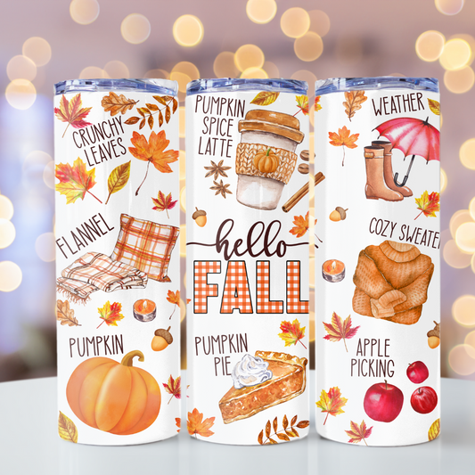 Hello Fall Things (20 Oz Tumbler Wrap)