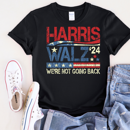 Harris Walz Never Going Back (DTF Transfer) (Adult)