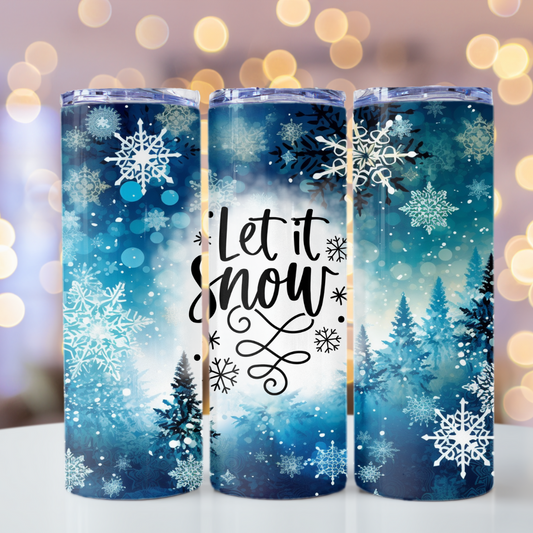 Let It Snow 20oz Sublimation Tumbler Wrap