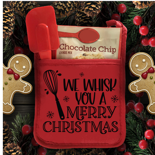 We Whisk You A Merry Christmas (DTF Transfer) (Pot Holder)