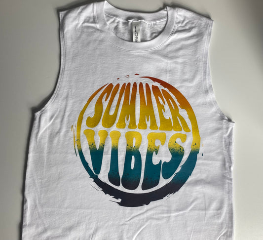 Summer Vibes Unisex Jersey Muscle Tank